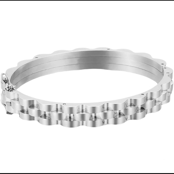 9mm Stainless Steel Cuff Bangle Unisex Bracelet - Picture 10 of 13